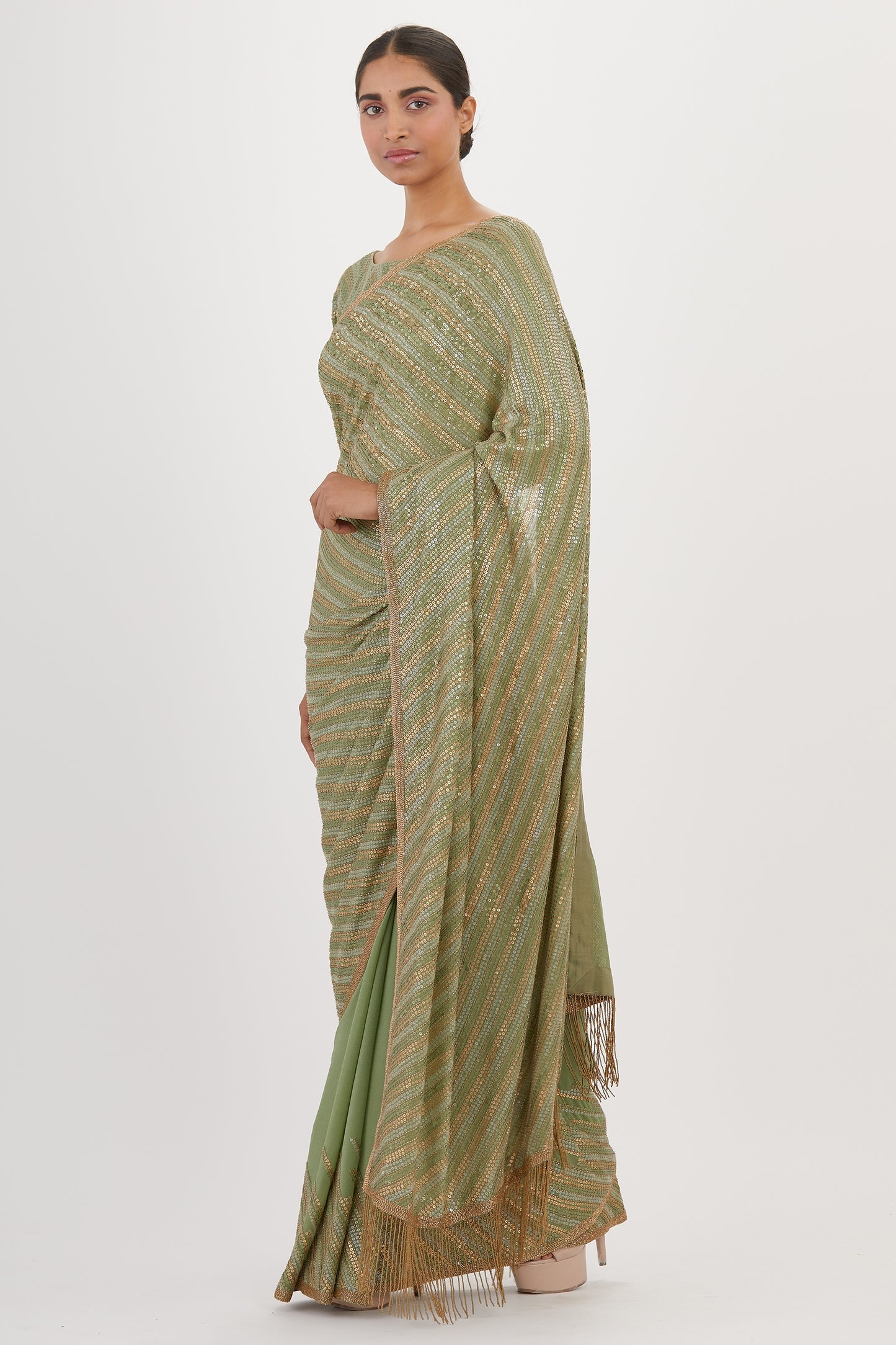 Sari Set in Sequin Embroidery