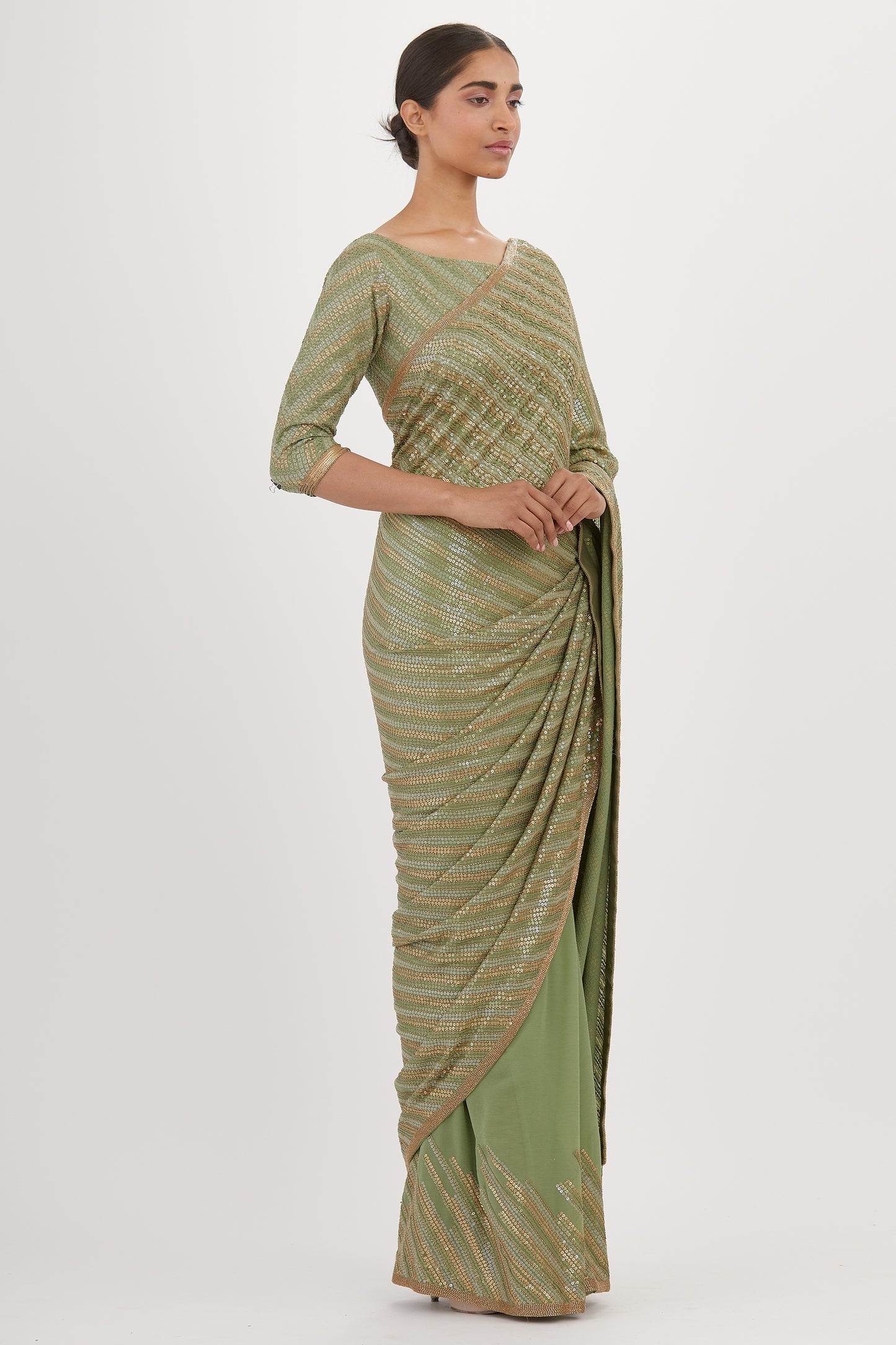 Sari Set in Sequin Embroidery