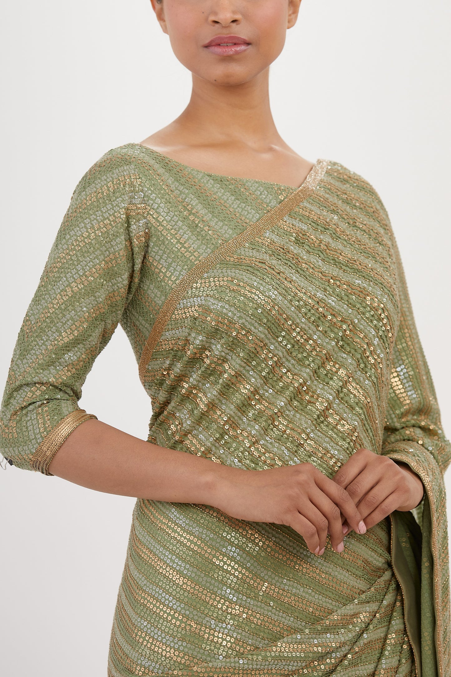 Sari Set in Sequin Embroidery