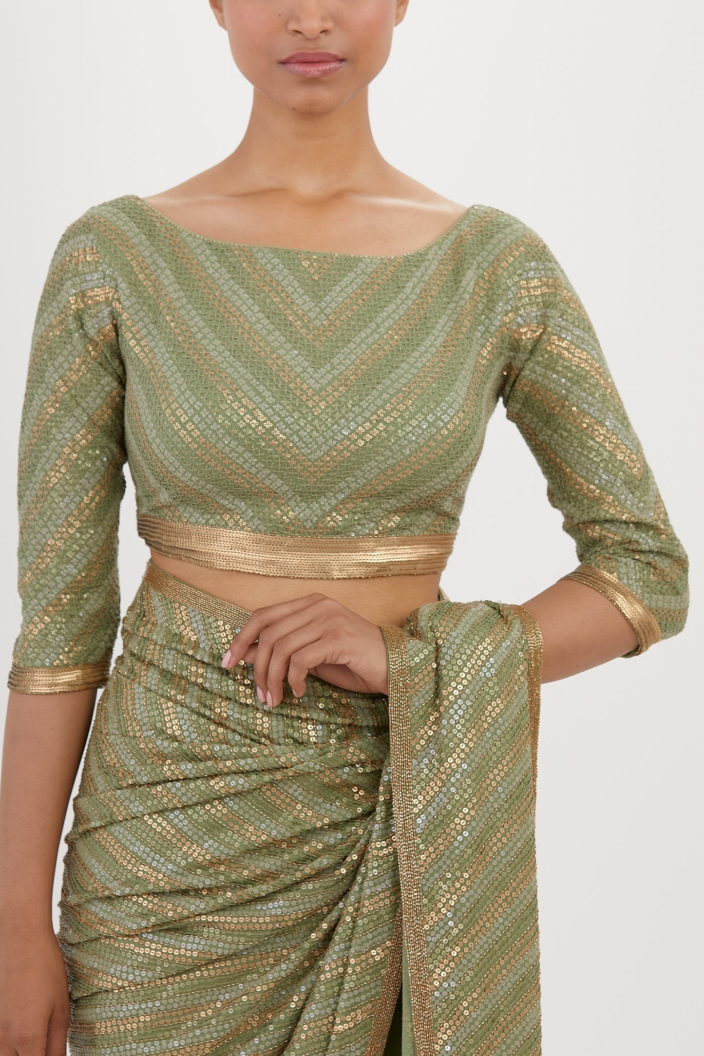 Sari Set in Sequin Embroidery