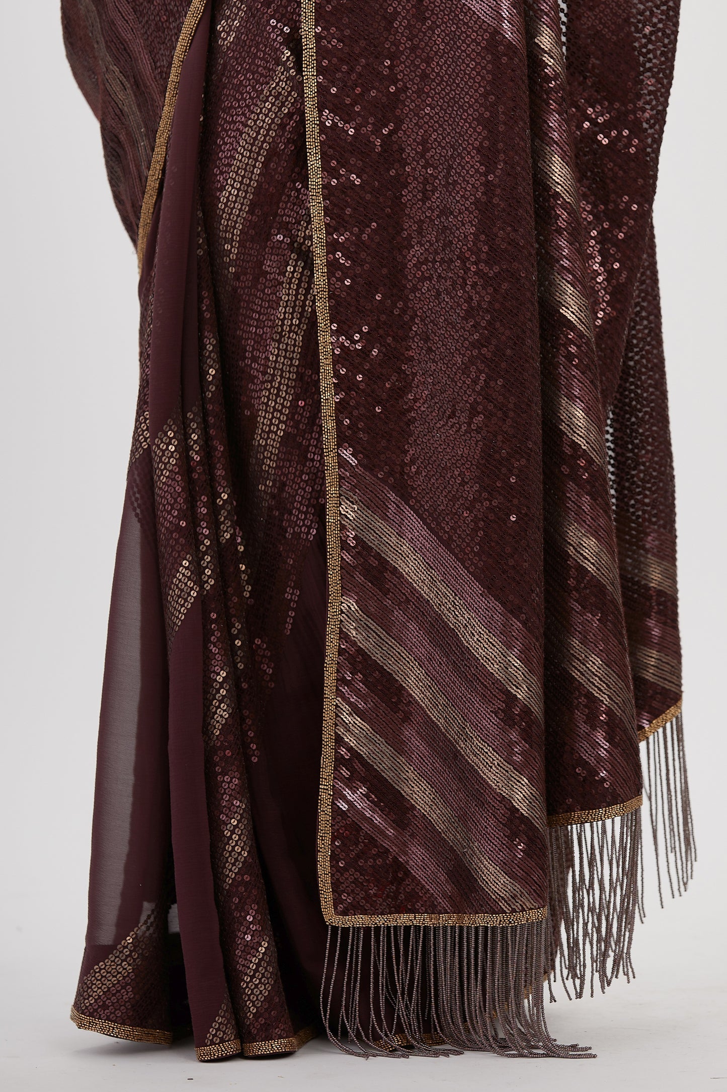 Sari Set in Metallic Sequin Embroidery