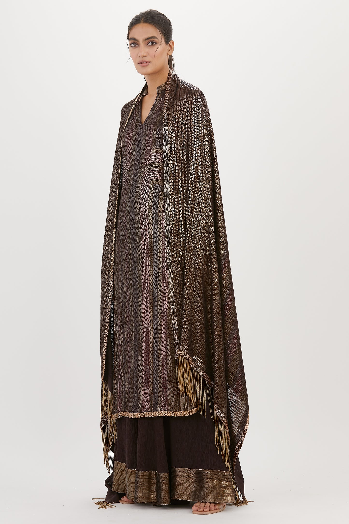 Kurta Set in Metallic Sequins