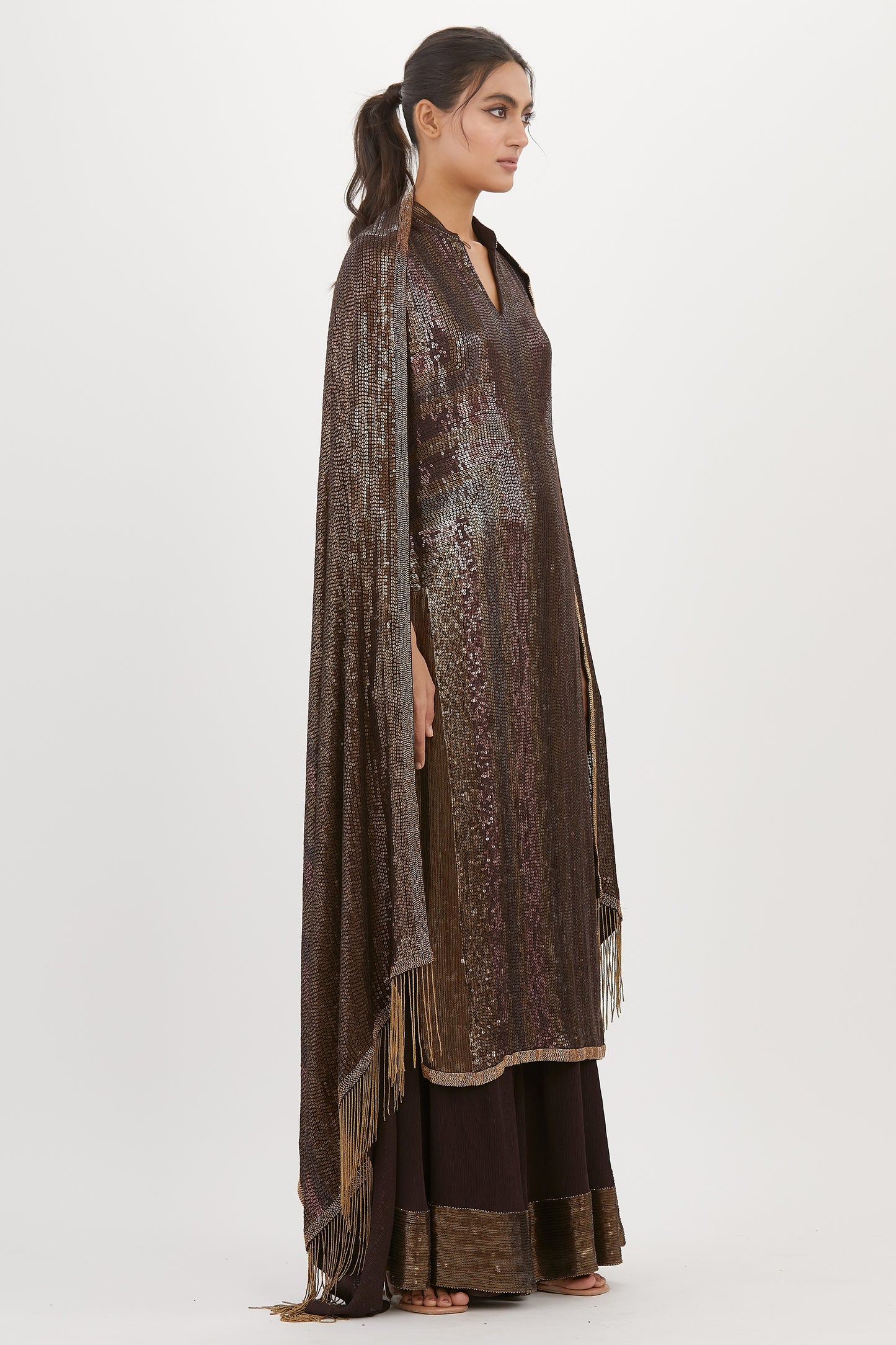 Kurta Set in Metallic Sequins