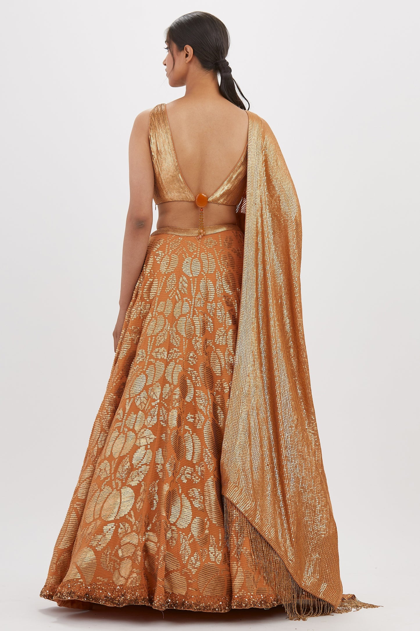 Lehenga Set in Berry Design Sequin Embroidery