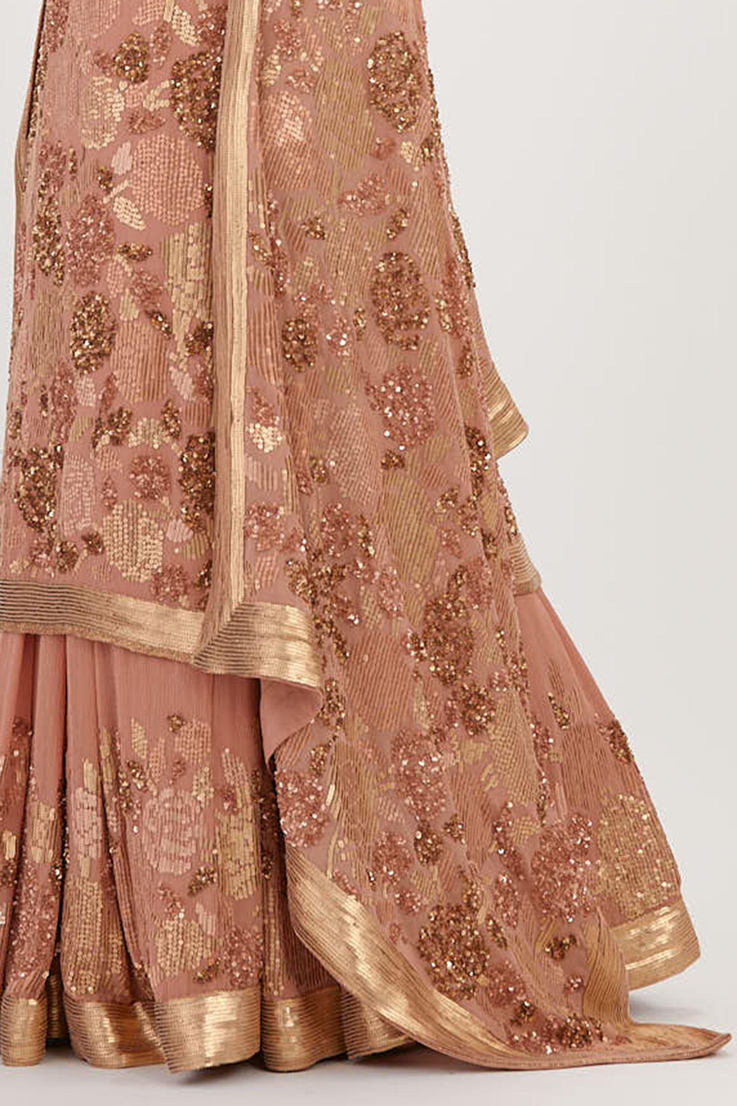 Kurta Set in Signature Rose Sequin Embroidery