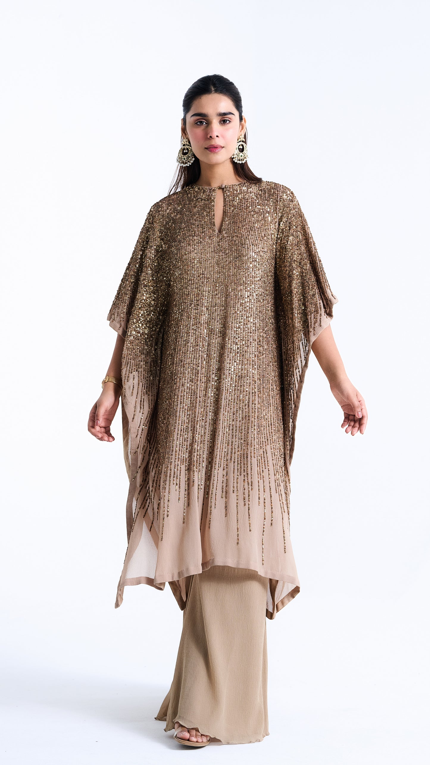 Kaftan Set in Sequin Embroidery
