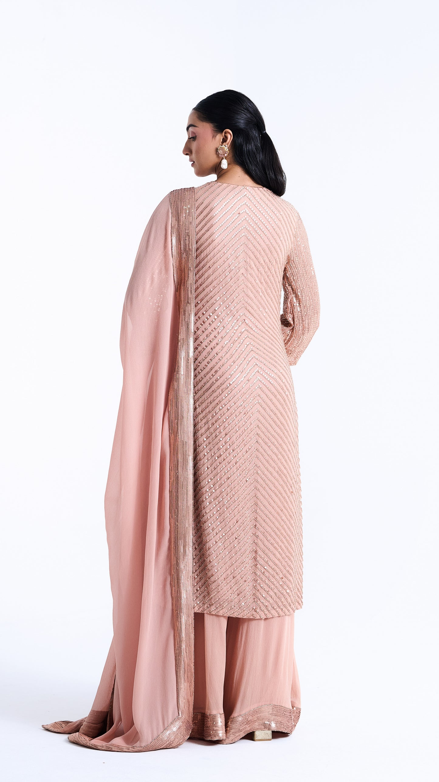Kurta Set in Tonal Sequin Embroidery