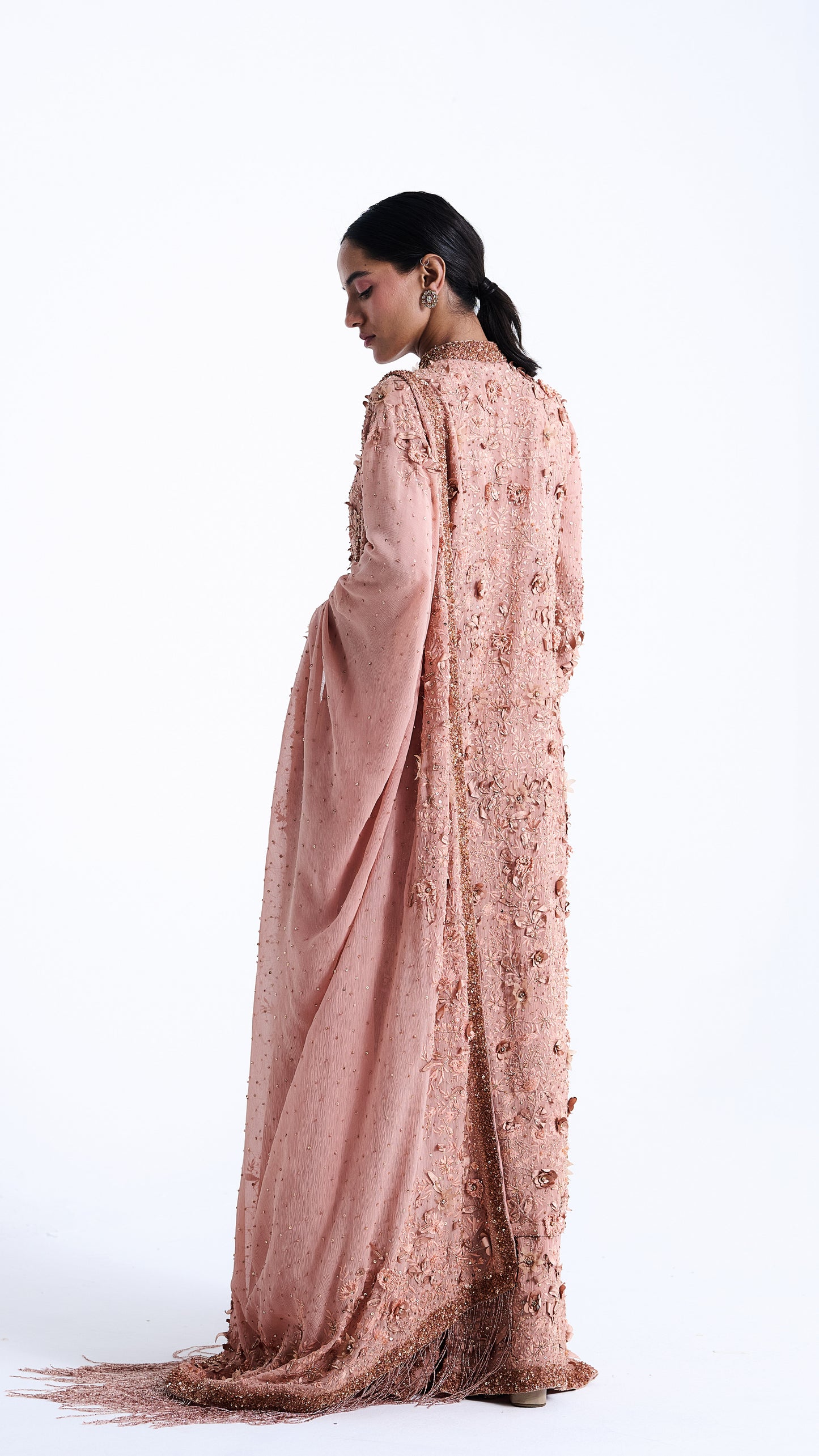 Kurta Set in 3d Floral and sequin Embroidery
