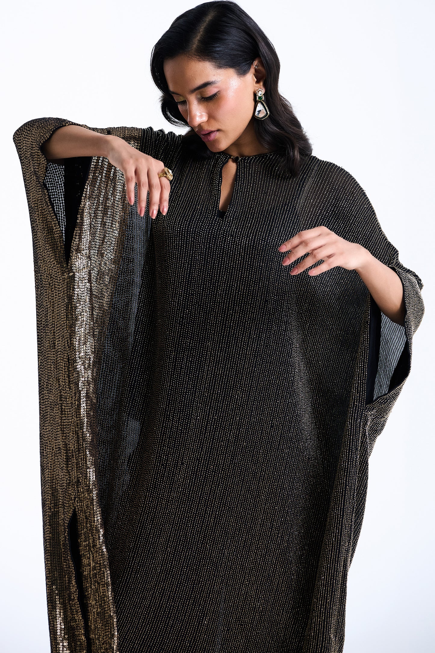 Kaftan Kurta in Cutdana Embroidery