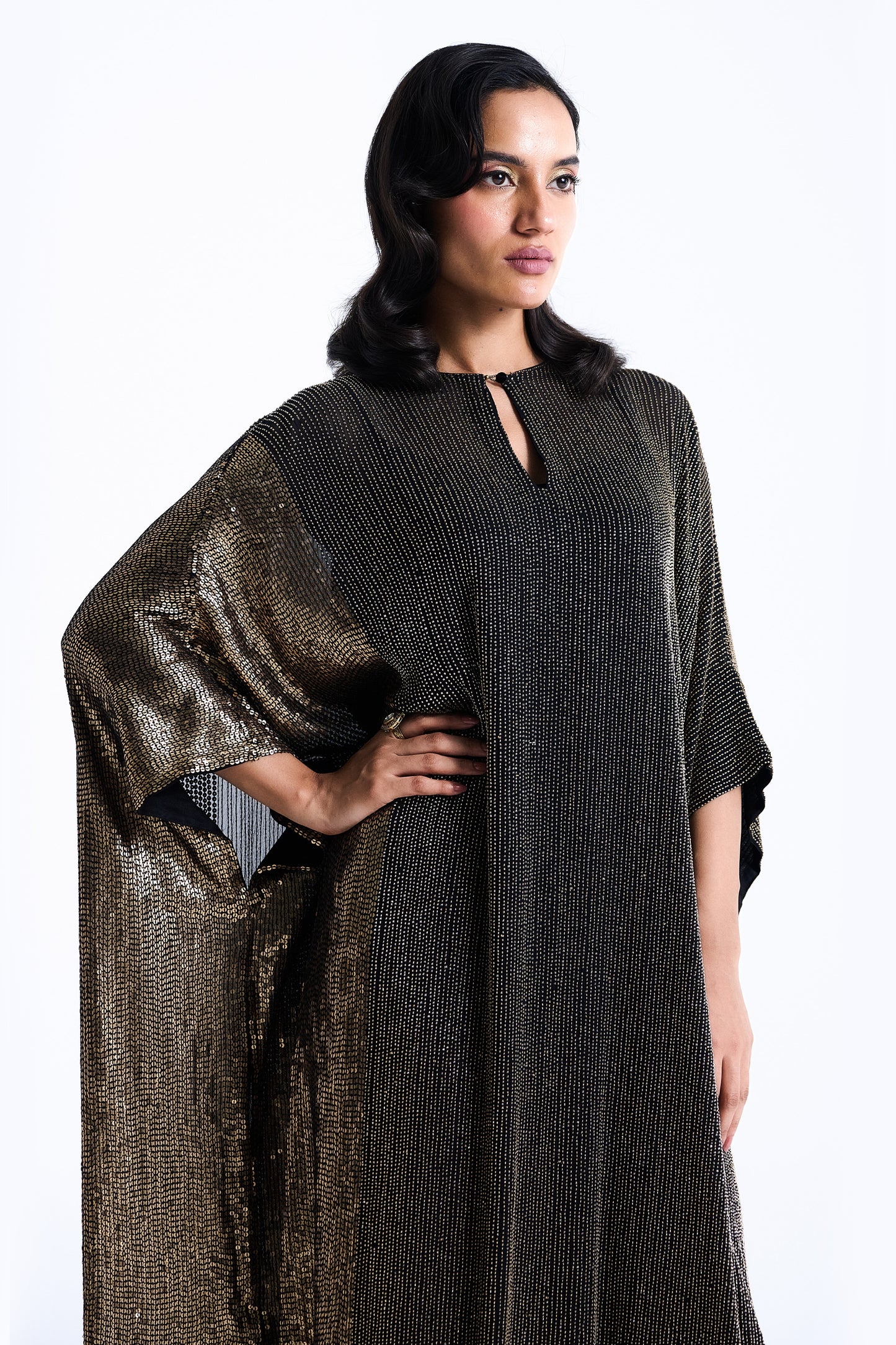 Kaftan Kurta in Cutdana Embroidery