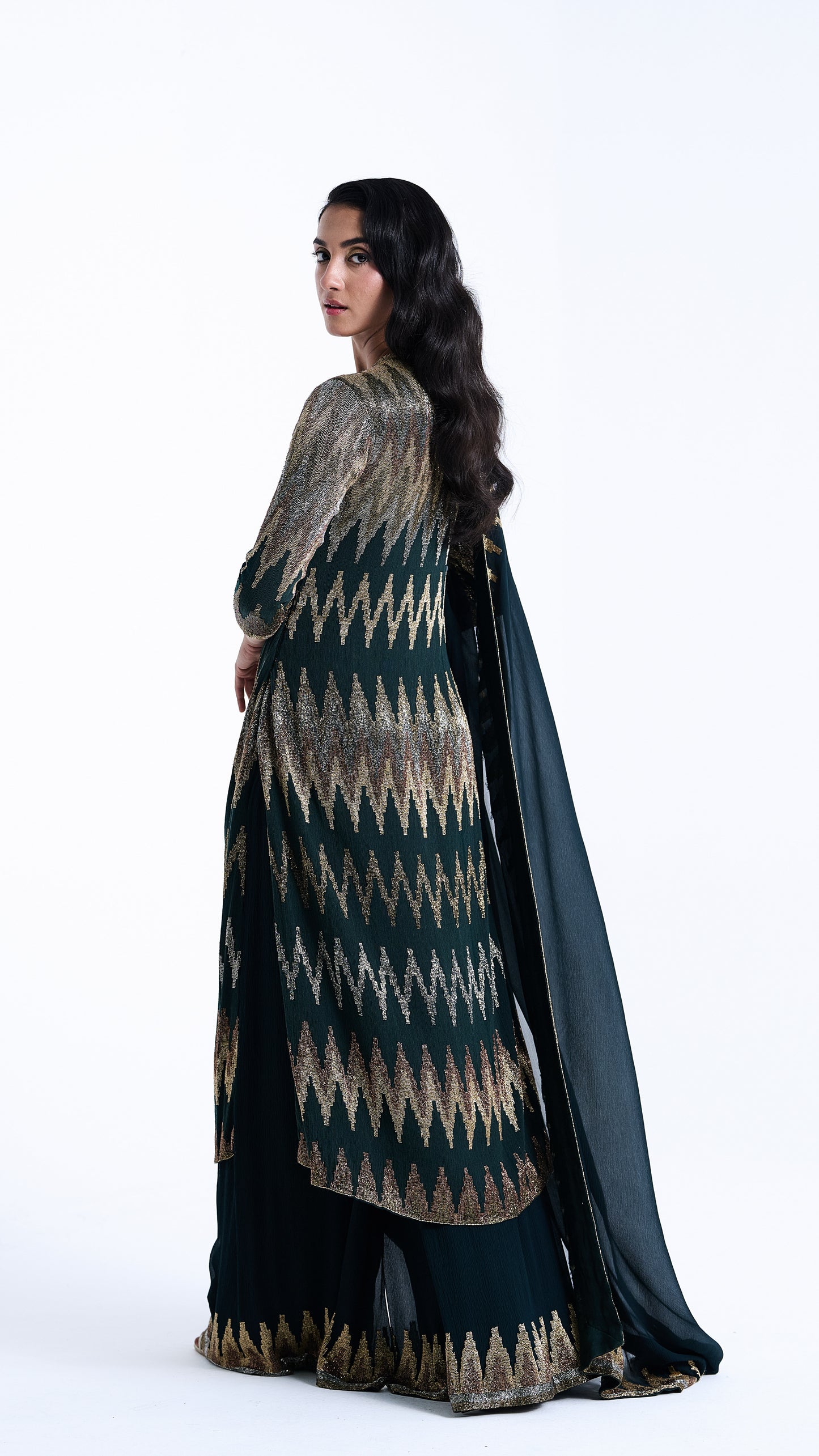 Kurta Set in Zig Zag Cutdana Embroidery