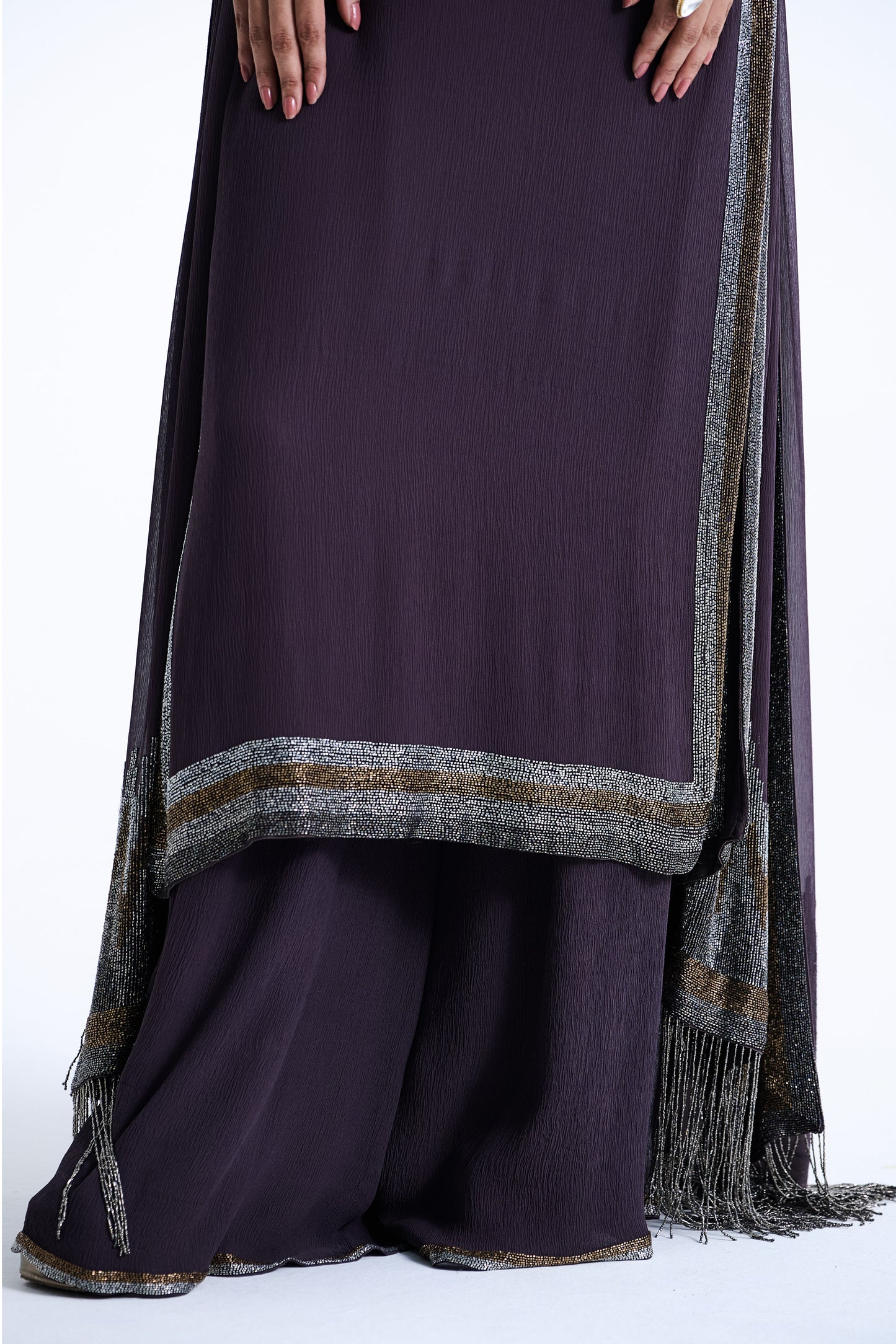 Kurta Set in Border Cutdana Embroidery