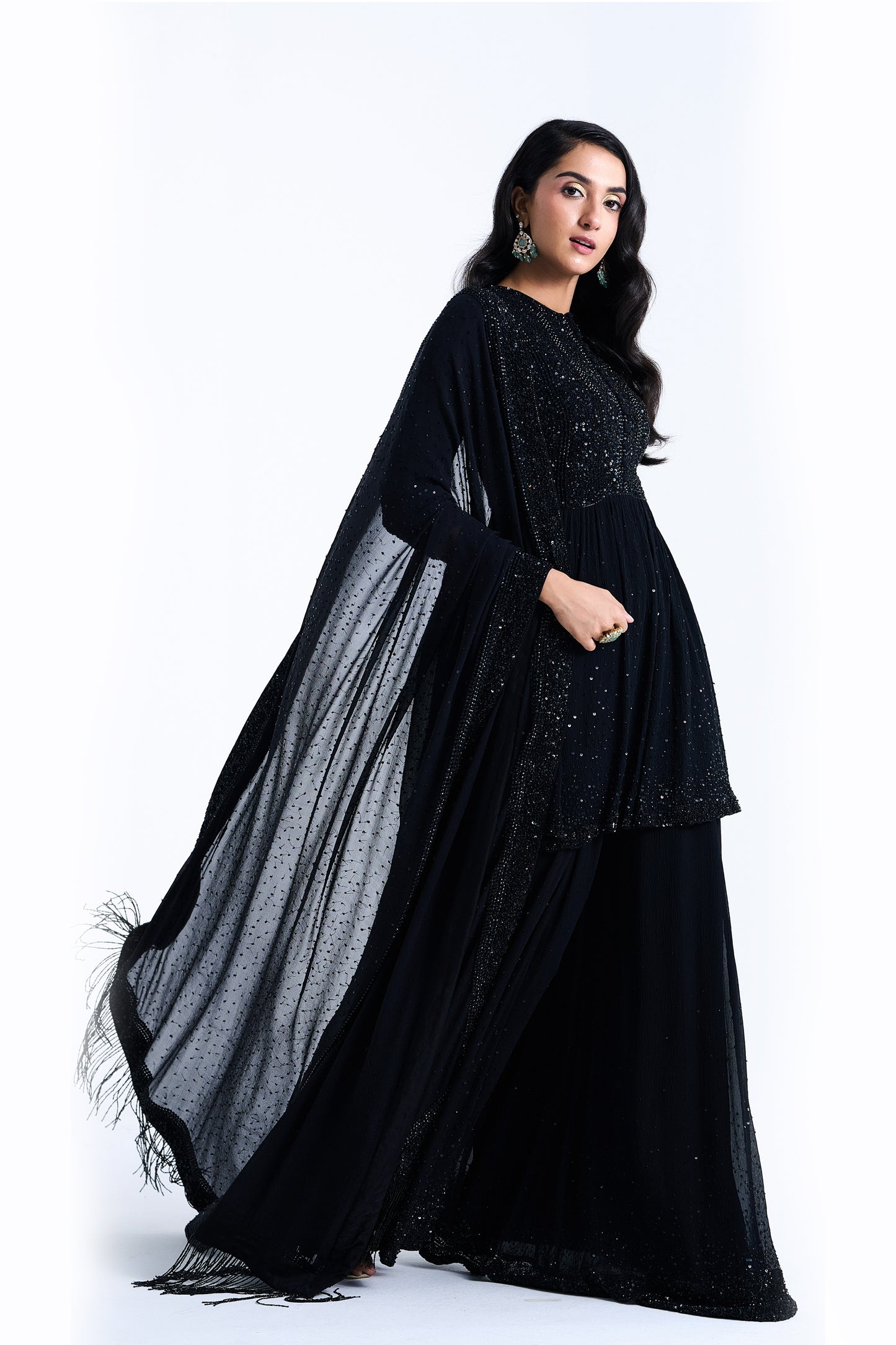 Sharara Set in Stone and Sequin Embroidery