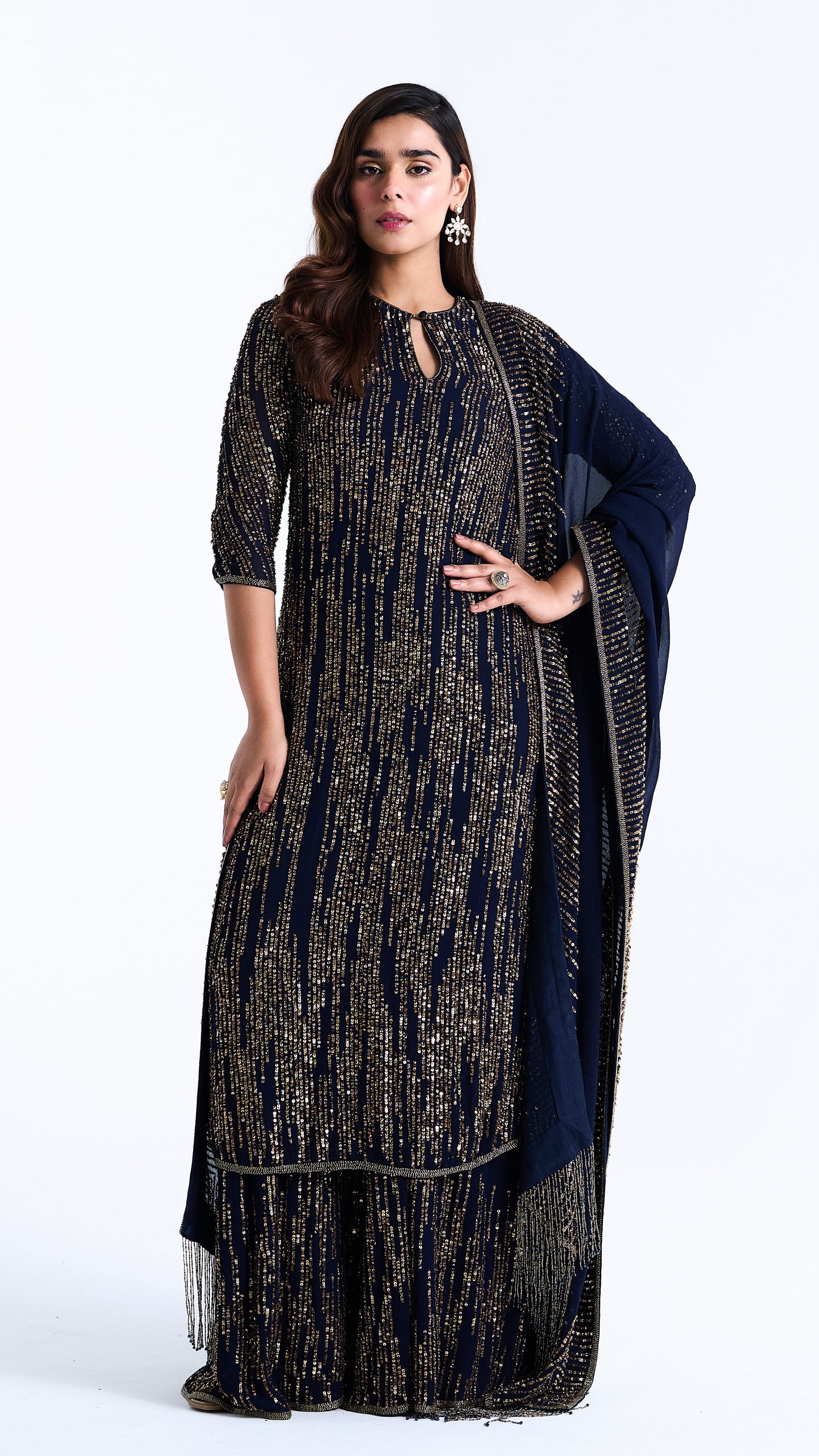 Kurta Set in Updown Sequin Embroidery