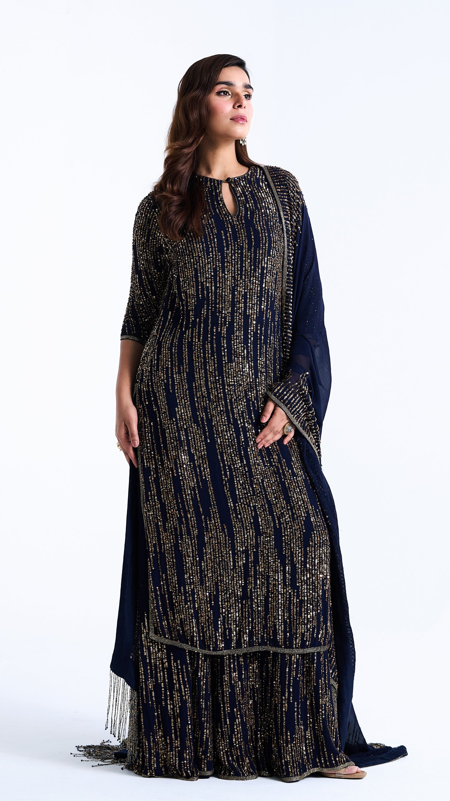 Kurta Set in Updown Sequin Embroidery