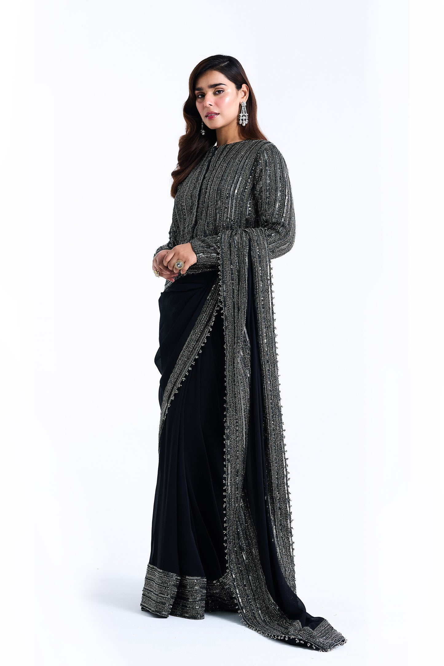 Sari Set in Sequin Loat Embroidery