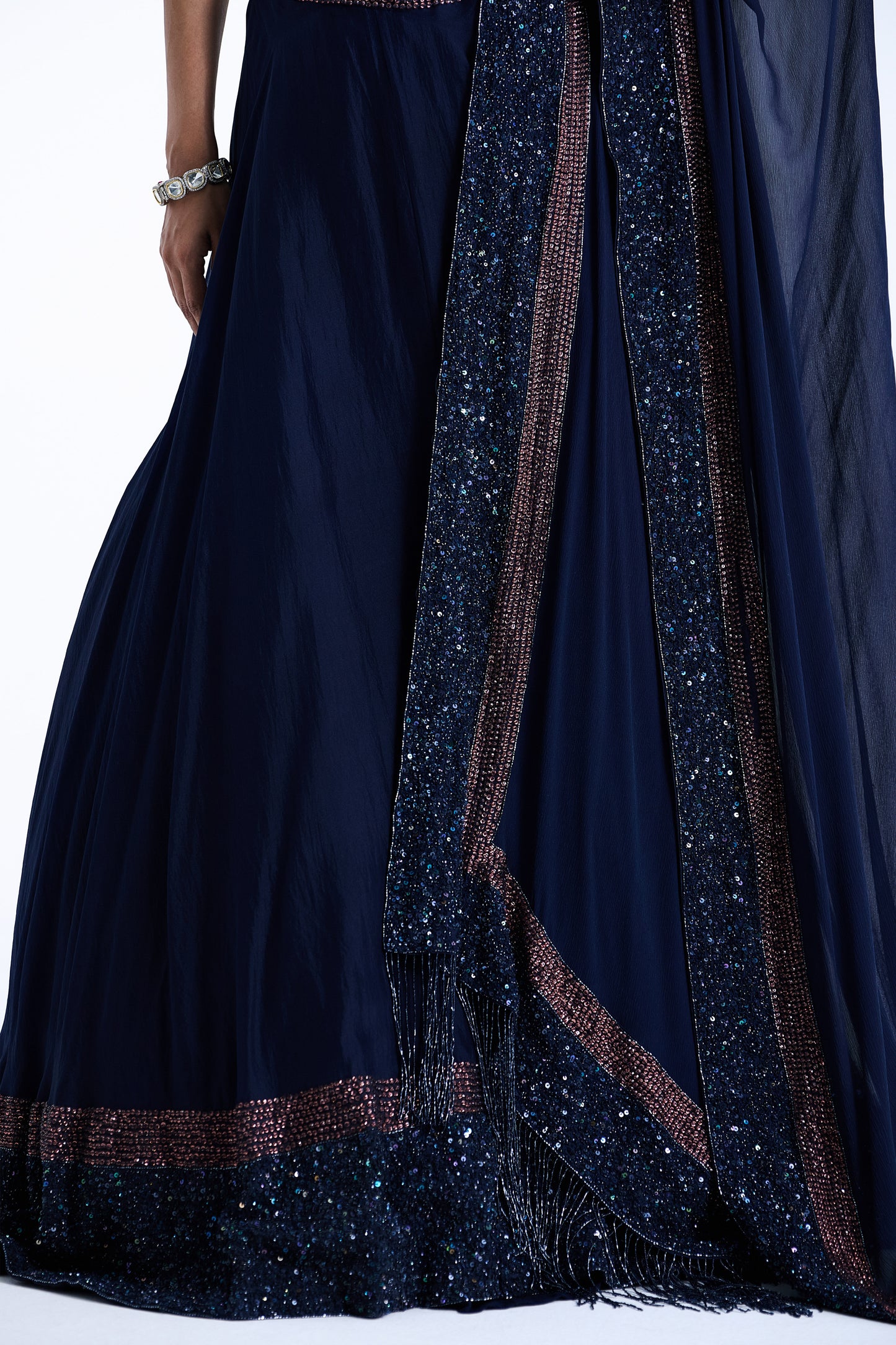 Lehenga Set in Stone and Sequin Embroidery
