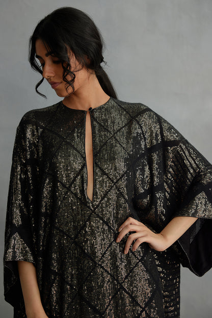 Kaftan Set in small sequins embroidery