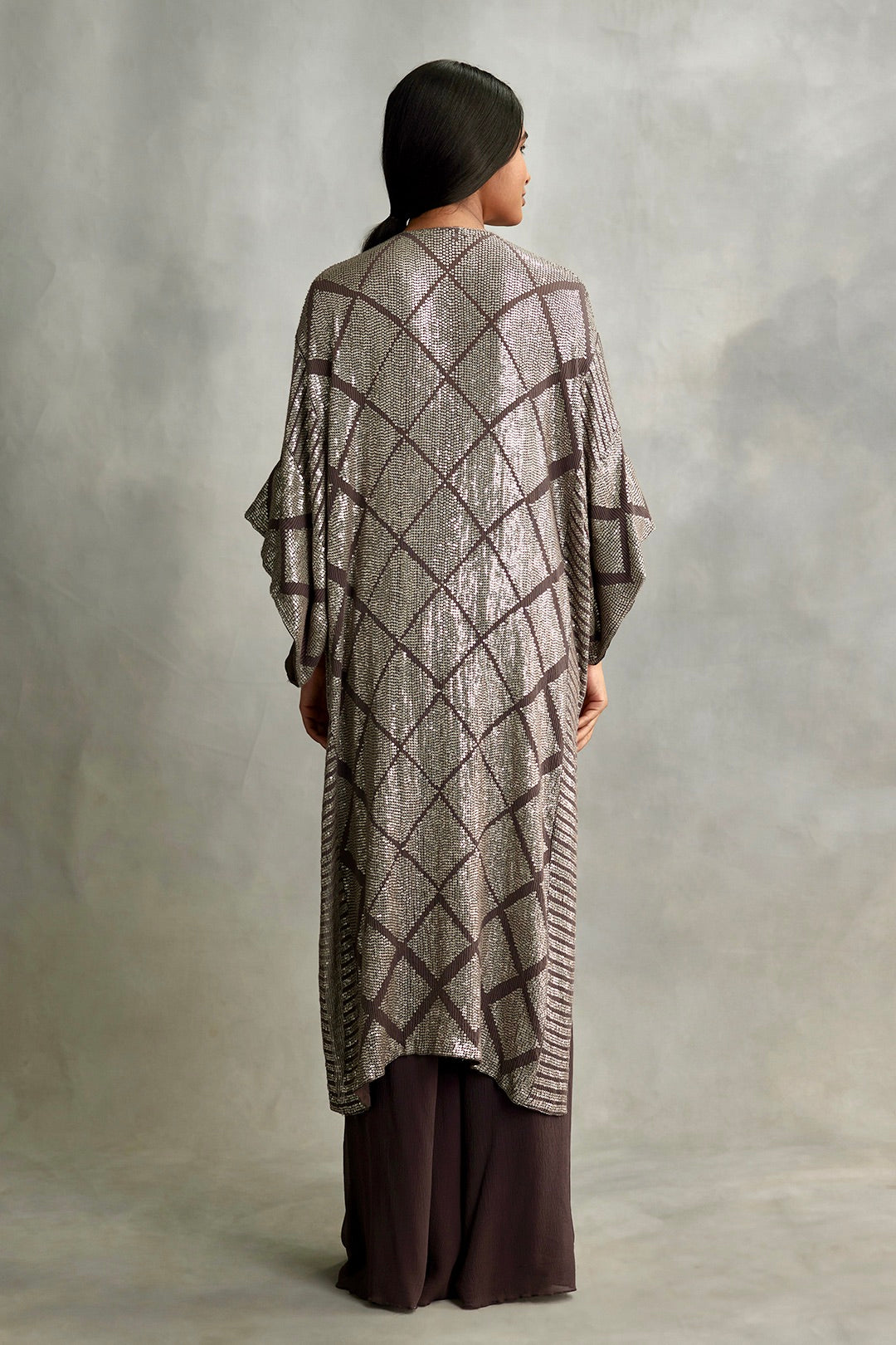 Kaftan Set in Small Sequin Embroidery
