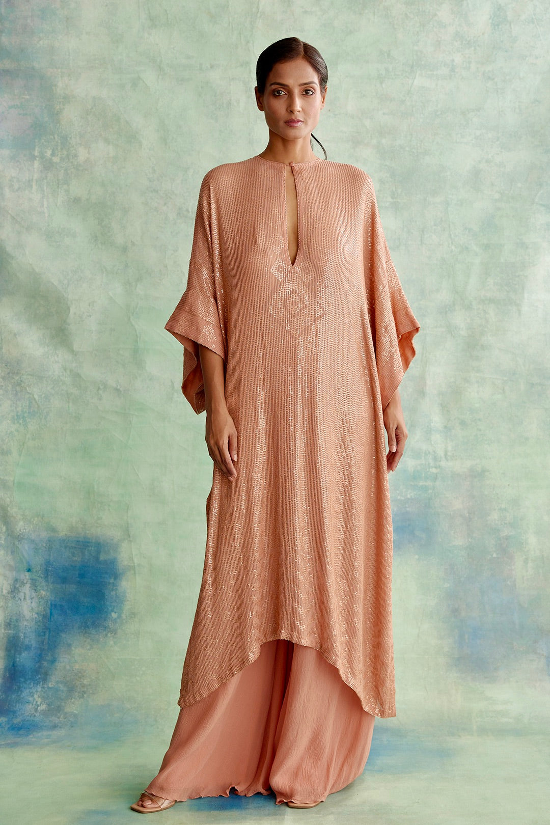Kaftan Set in Small sequin Embroidery