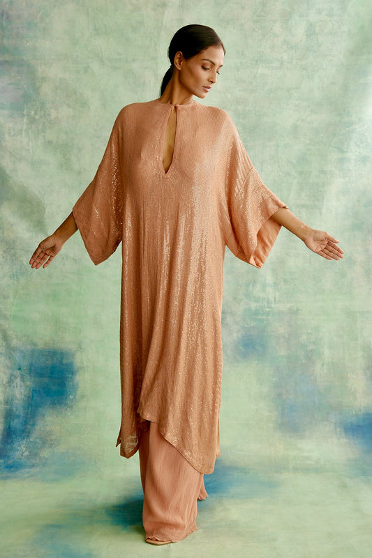Kaftan Set in Small sequin Embroidery