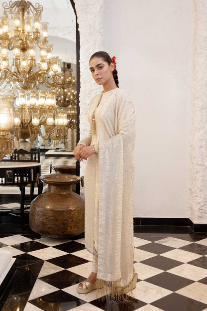 Kurta Set in Side sheeted Sequin Embroidery