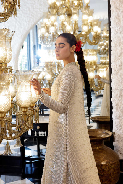 Jacket Set in Sequin Embroidery