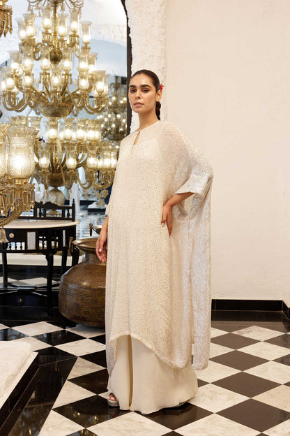 Kaftan Set in Side sheeting sequin embroidery