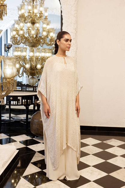 Kaftan Set in Side sheeting sequin embroidery