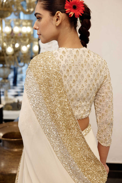 Lehenga Set in dense border sequin embroidery