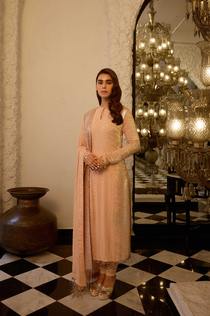 Kurta Set in Side sheeted Sequin Embroidery