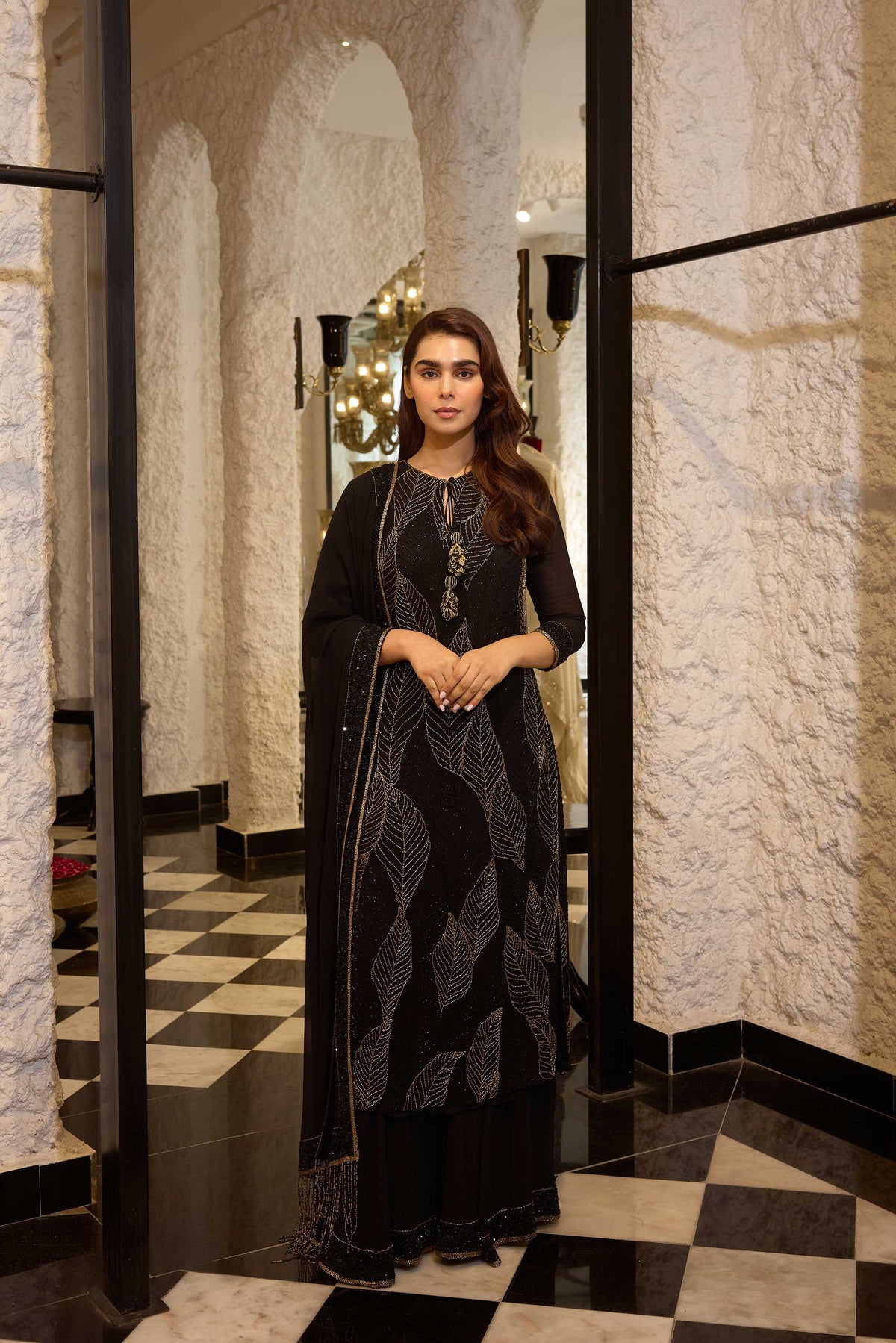 Kurta Set In Intricate Cutdana & Sequin Embroidery
