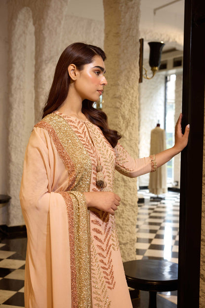 Kurta Set in Leaf Sequin Embroidery