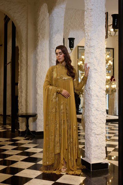 Asymmetric Kurta Set in Floral Sprinkle Sequin Embroidery (Copy)