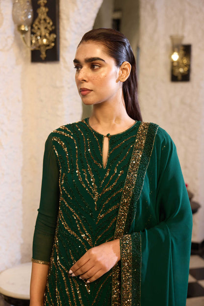 Kurta Set in Gold Sequin Embroidery