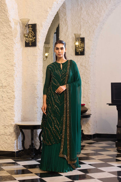 Kurta Set in Gold Sequin Embroidery