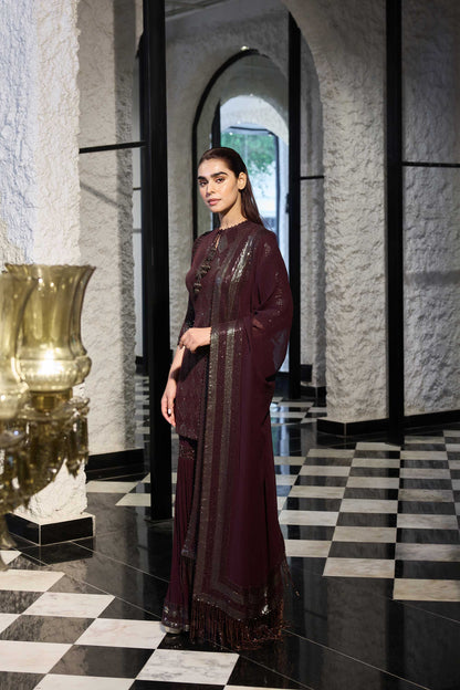 Gharara Set in two tone sequin sheeting Embroidery
