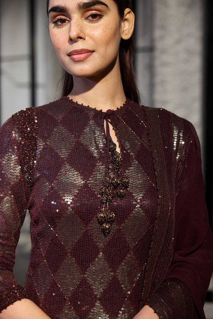 Gharara Set in two tone sequin sheeting Embroidery