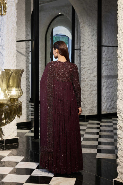 Kurta Set in tonął sequin sprinkle embroidery