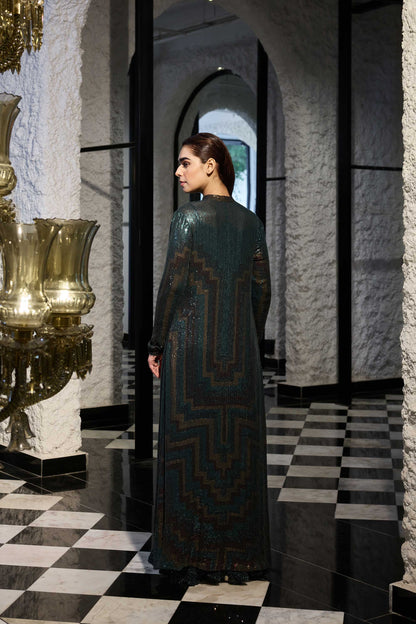Jacket Set in Four Tone sequin Embroidery