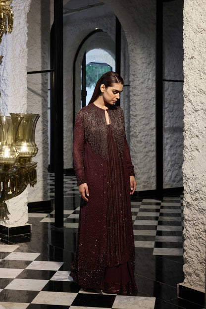 Jacket Set in Tonal sequin Sprinkle Embroidery