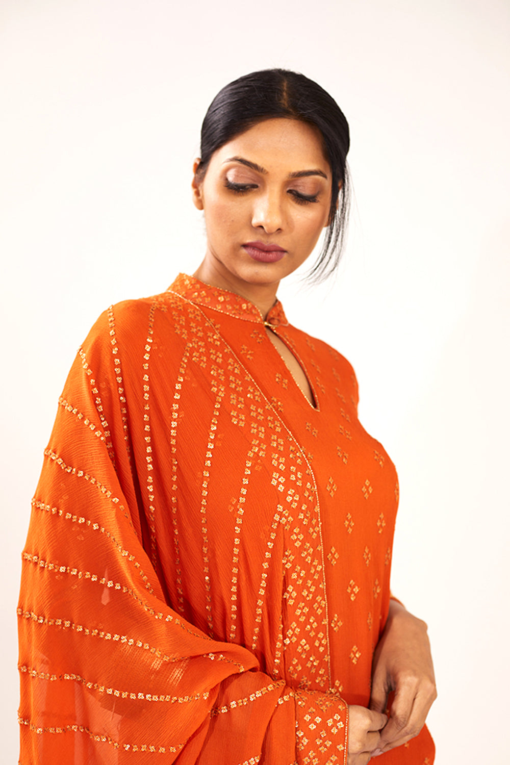 Gharara Set with Bandini inspired gold sequins