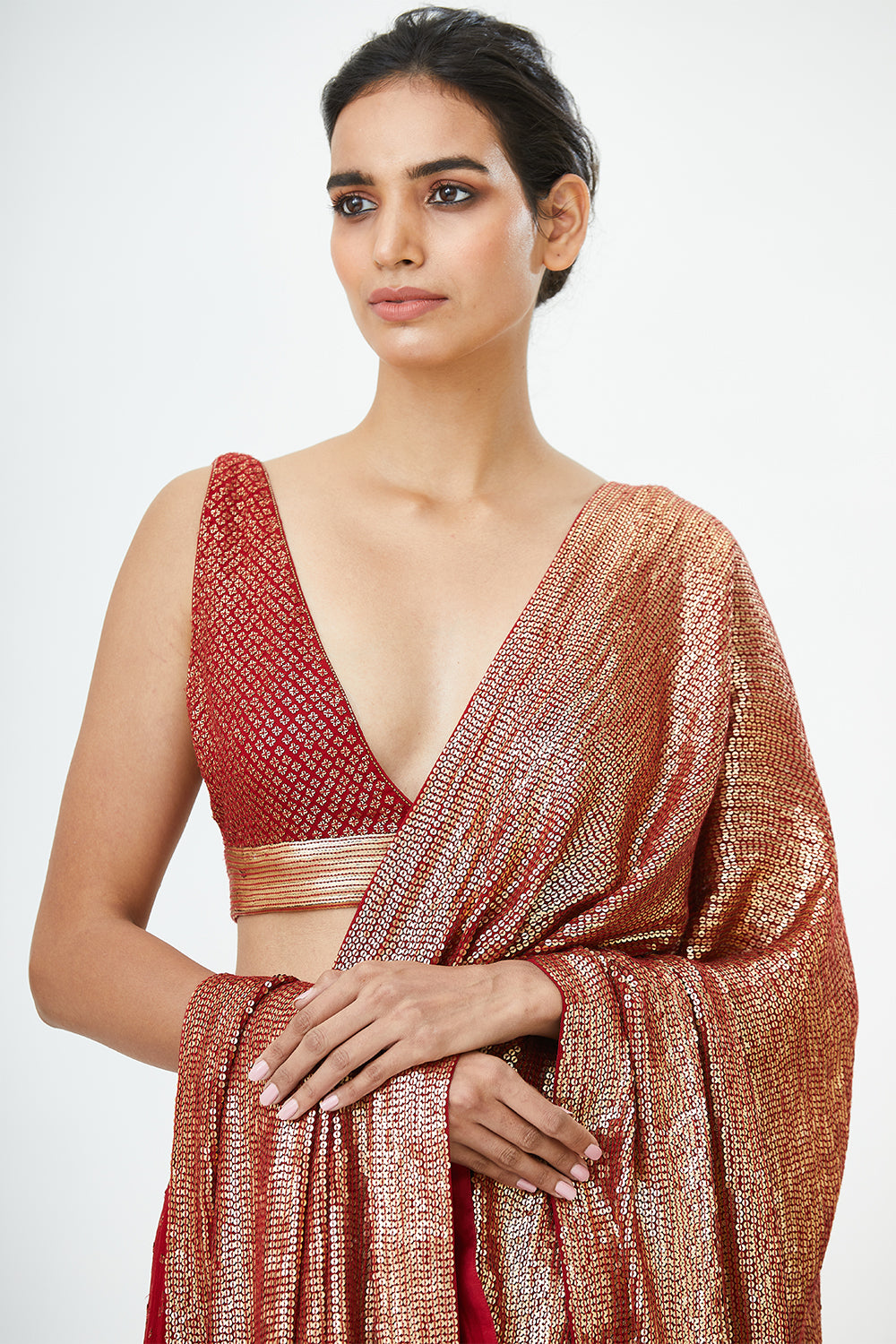 Lehenga Set in Bandini Inspired Sequin Embroidery