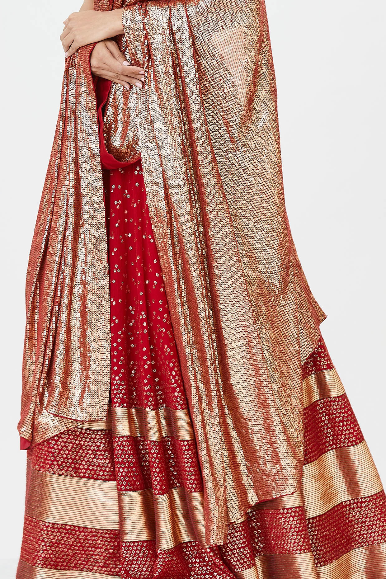 Lehenga Set in Bandini Inspired Sequin Embroidery