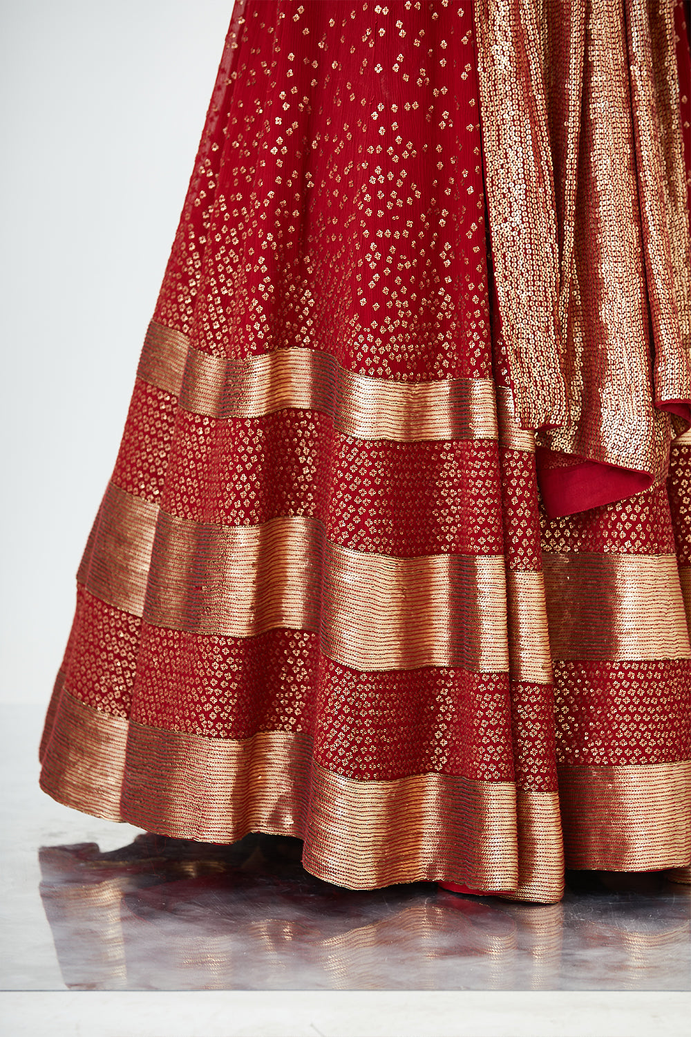 Lehenga Set in Bandini Inspired Sequin Embroidery
