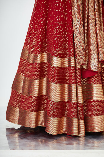 Lehenga Set in Bandini Inspired Sequin Embroidery
