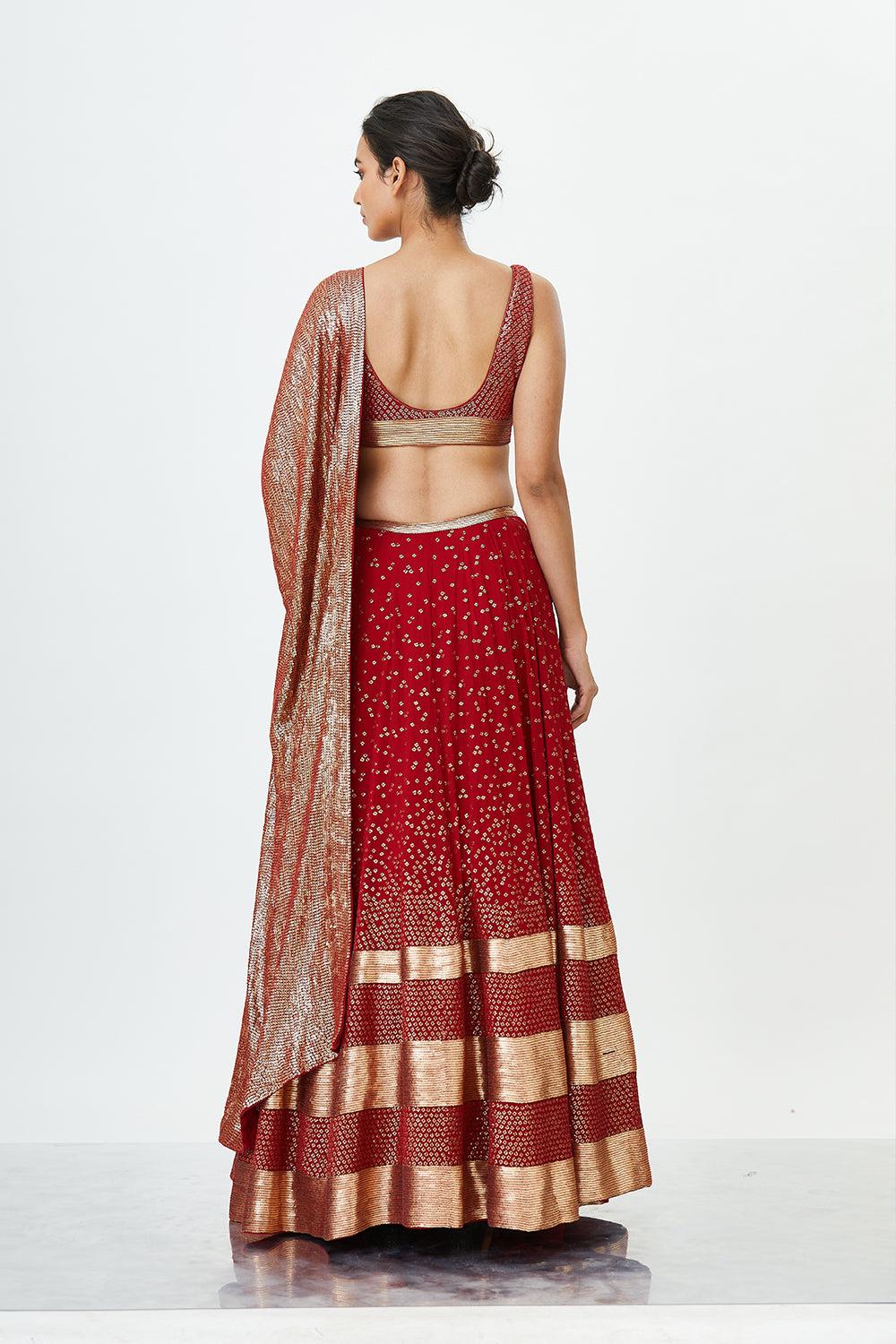 Lehenga Set in Bandini Inspired Sequin Embroidery