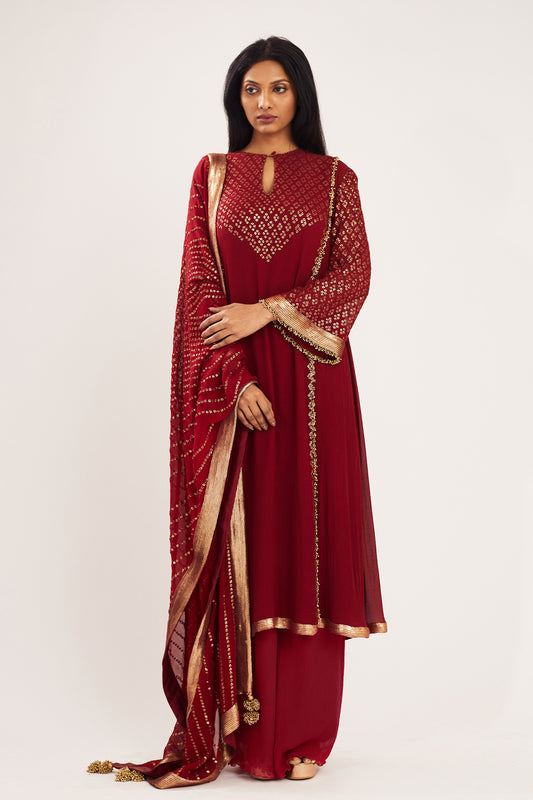 Kurta Set in Bandini Inspired Sequins Embroidery