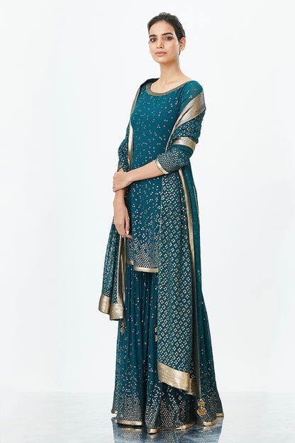 Gharara Set with Bandini inspired Sequins Embroidery