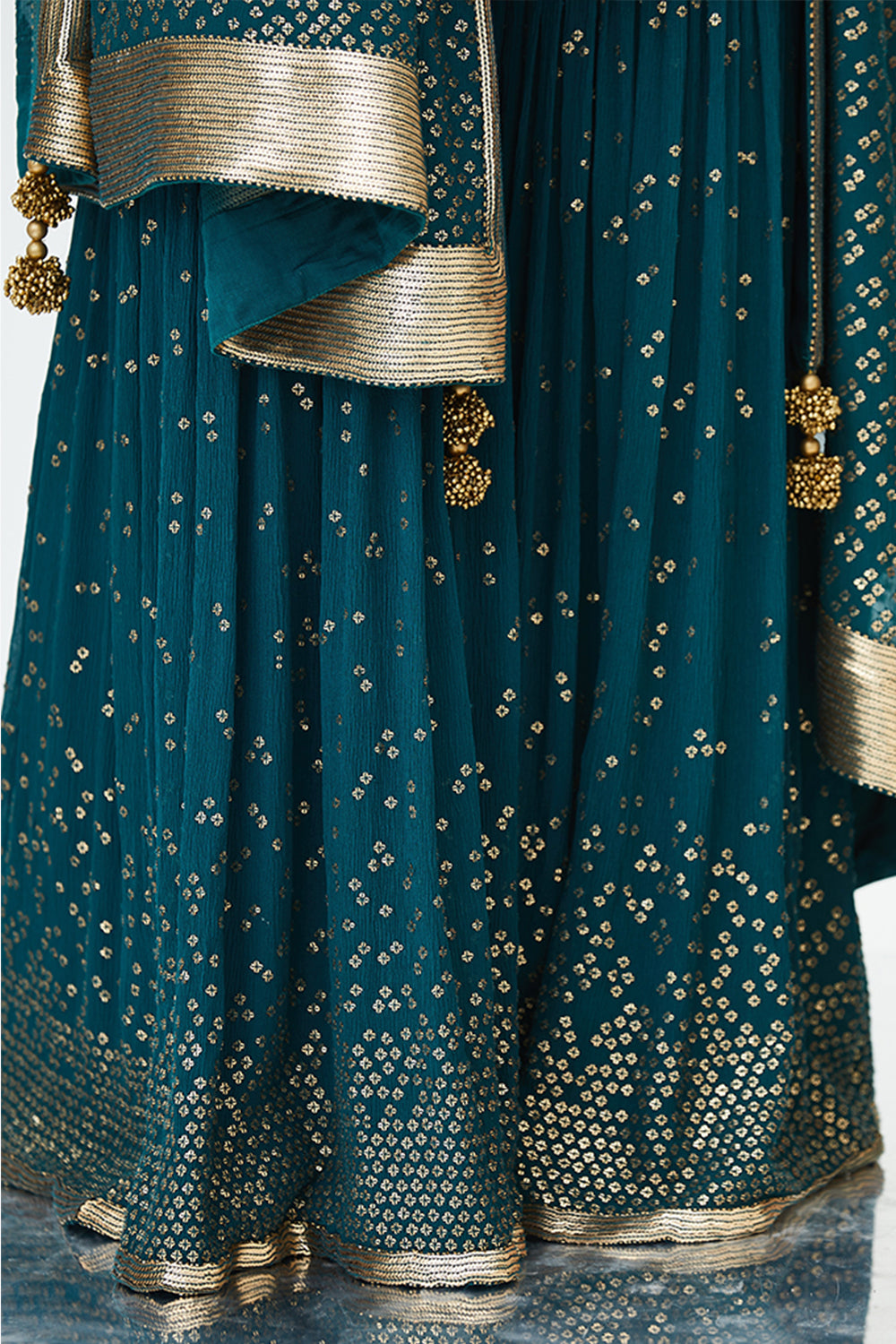 Gharara Set with Bandini inspired Sequins Embroidery